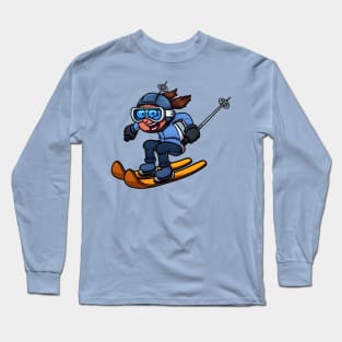 Skiing Girl Long Sleeve T-Shirt